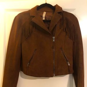 Mural Art Has No Boundaries Suede Fringe Jacket